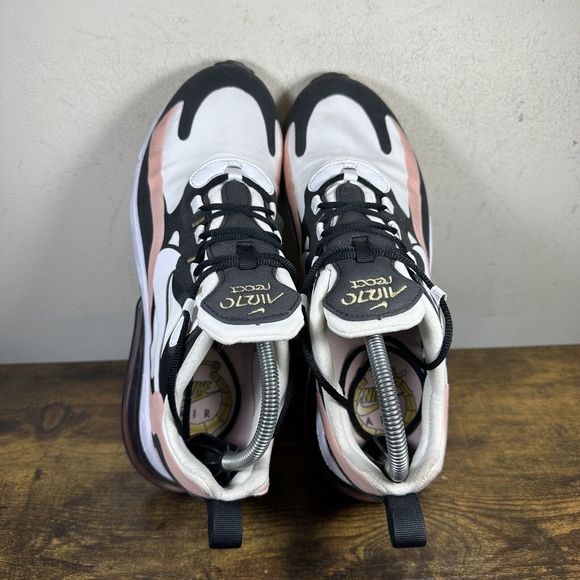 Nike Air Max 270 React White Pink Shoes Sneakers Women's Size 10 - Picture 6 of 8